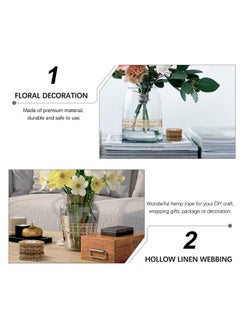 EXCEART 1 Roll Webbing Handmade Christmas Decor Fishing Net Decor Wrapping Burlap Ribbon Christmas Tree Diy Craft Arts Craft Decoration Arts Craft Decorative Rope Handmade Rope  - Image 4