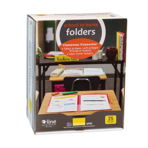 C-Line Classroom Connector School-to-Home Folders, Yellow, 25 per Box (32006) - Image 4