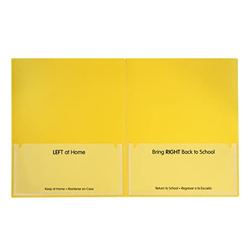 C-Line Classroom Connector School-to-Home Folders, Yellow, 25 per Box (32006) - Image 2