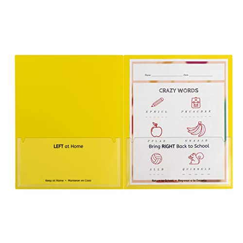 C-Line Classroom Connector School-to-Home Folders, Yellow, 25 per Box (32006) - Image 3