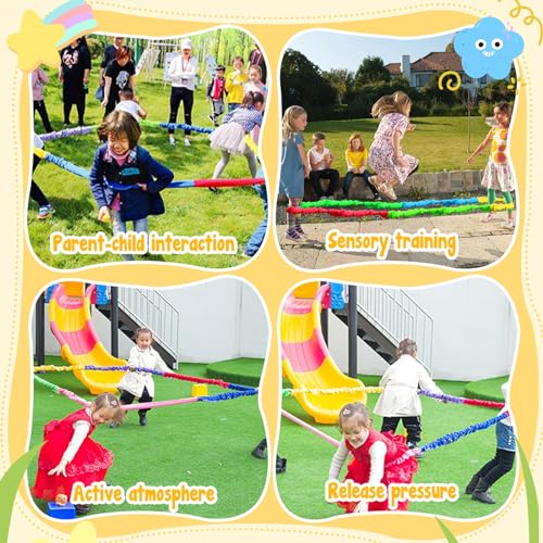 Sonyabecca 18ft Elastic Fleece Cooperative Stretchy Band Integrations Dynamic Movement Exercise Latex Creative Prop for Group Activities Special Needs Large Motor Coordination - Image 2