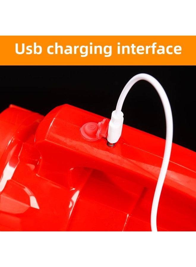 Loquat Fire Rescue Flashlight Rechargeable LED Light Rescue Searchlight Outdoor Emergency Light-Colors:Red - Image 2