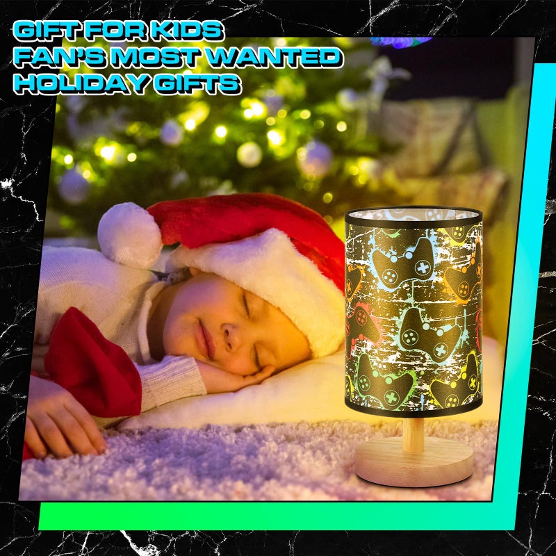 Glooglitter Video Game Table Lamp for Gifts 3 Colors Dimmable Lights 9.72 x 5.12 Inch Night Light Bedside DecLamps Oration for Bedroom Desk Birthday Gifts for Home Decor - Image 5
