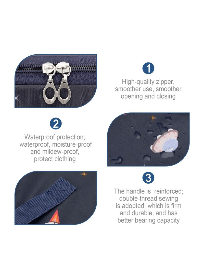 105L Clothing Storage Bags with Handle and Zipper,Travel Moving Bags for Clothes Throw Pillows Quilts Moisture proof Luggage Bags - Image 2