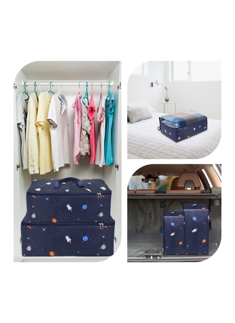 105L Clothing Storage Bags with Handle and Zipper,Travel Moving Bags for Clothes Throw Pillows Quilts Moisture proof Luggage Bags - Image 4