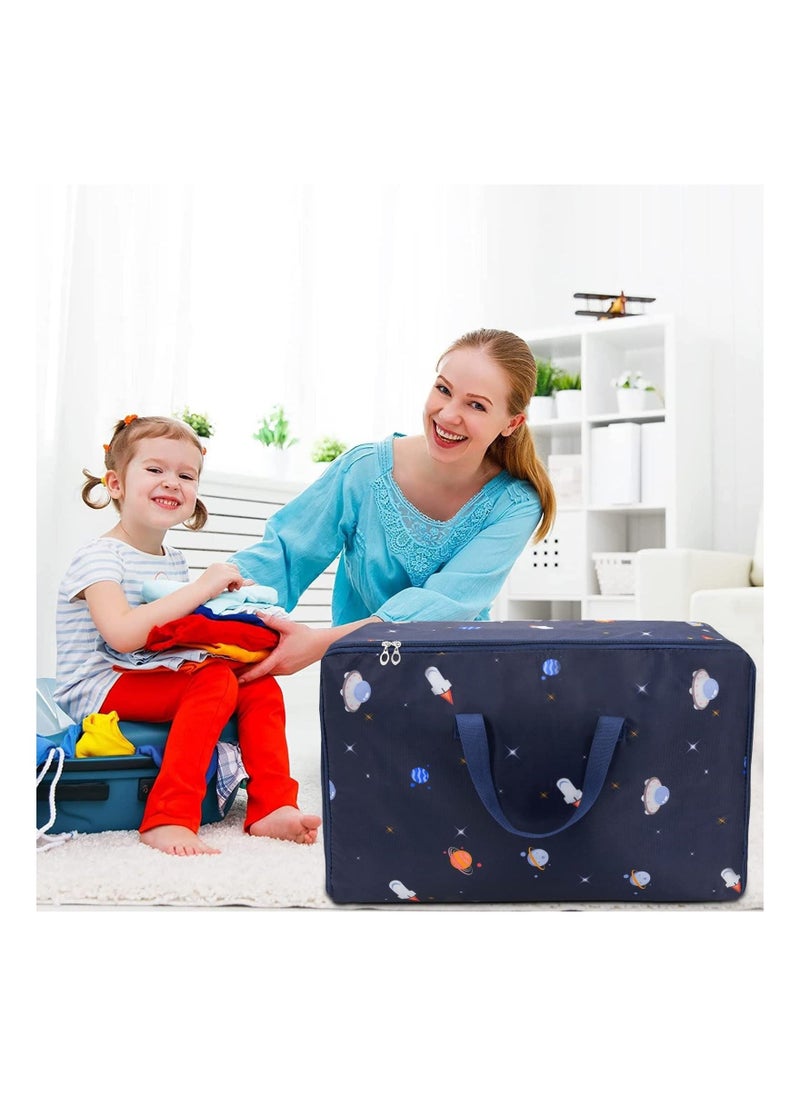 105L Clothing Storage Bags with Handle and Zipper,Travel Moving Bags for Clothes Throw Pillows Quilts Moisture proof Luggage Bags - Image 5