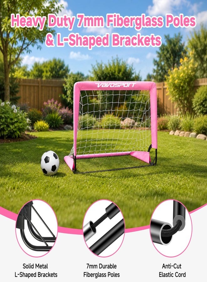 VAVOSPORT Mini Toddler Soccer Goal Set, 2 Pack 2x1.5 ft Soccer Goals for Backyard - Image 5