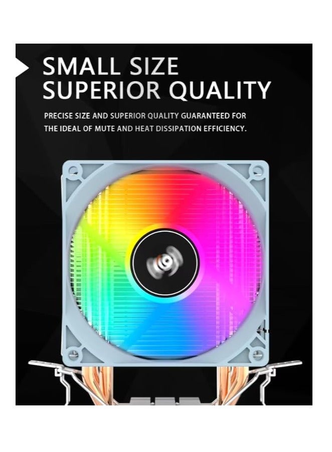 Aigo ICE400SE RGB Air CPU Cooler with PWM Control, Supports Latest Intel: 1700 AMD: AM5,  4* Copper Heat Pipes, Up to 1800 RPM Fan Speed, TDP 160W, 7 blade Fans, 42CFM Air Volume -CPU cooler - Image 3