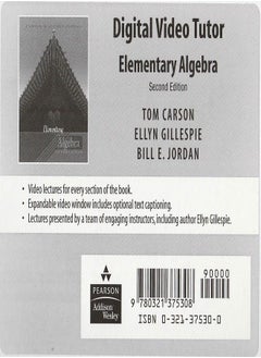 Digital Video Tutor with Optional Captioning for Elementary Algebra 