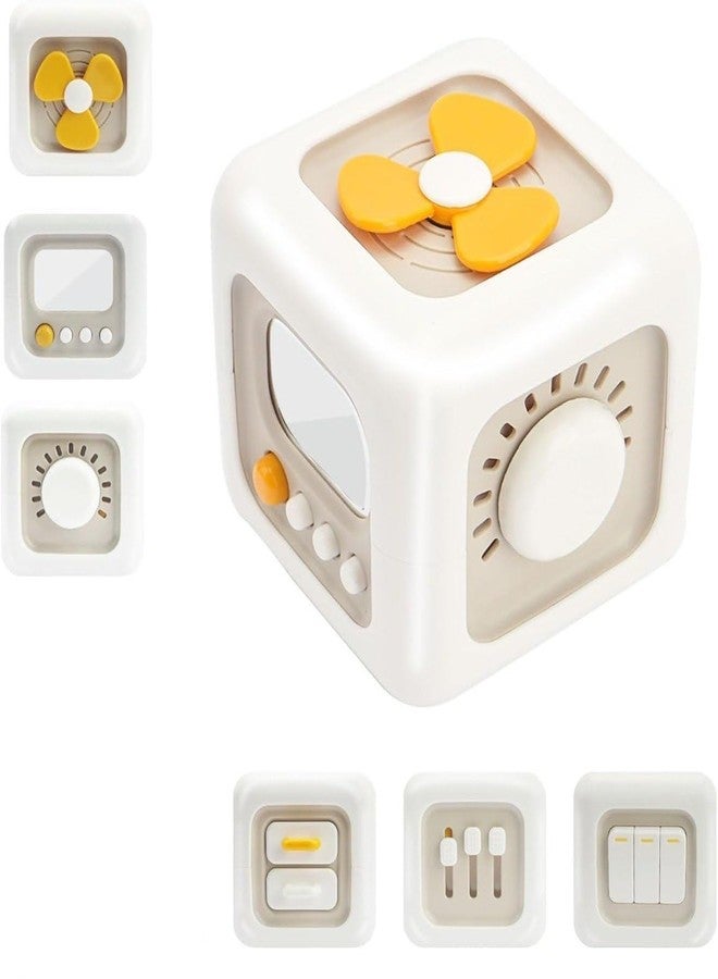 BlissCart 6 in 1 Activity Cube Preschool Board & Sensory Busy Activity Cube Toys for Toddlers Early Learning Fine Motor Skills Development Educational Travel Toy Birthday Gifts. - Image 1