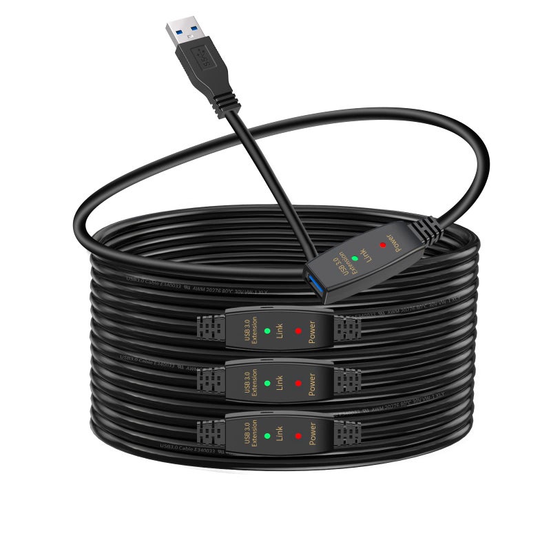 كابل تمديد USB 30 نشط LDKCOK بطول 75 قدم ذكر إلى أنثى