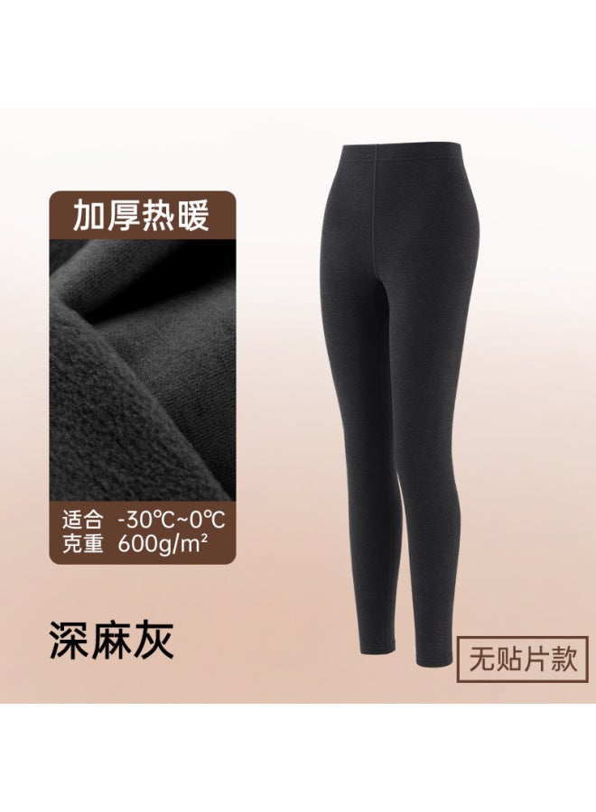 Winter 600g Anti-extreme Cold Fleece-lined Thickened Antibacterial Large Patch Protection Long Pants Thermal Underwear Men's Wool Heating Warm Pants Women's