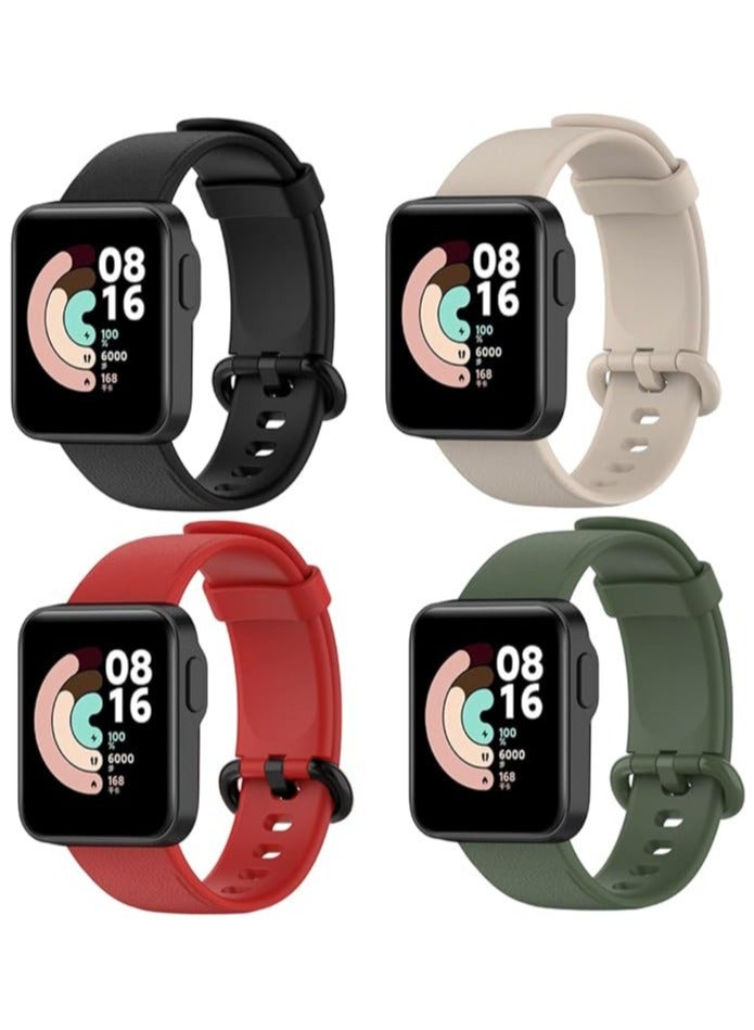 4 PCS Replacement Silicone Bands for Xiaomi Watch 2 Lite/Redmi Watch 2 Lite - Image 1