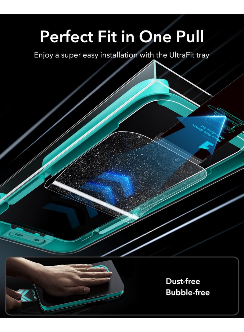 اي اس ار ESR 2 Pack 9H+ Glass for Samsung Galaxy S26 Ultra Screen Protector, Military-Grade Protection, Shatterproof, Anti-Reflective Coating, Armorite Ultra-Tough Tempered Glass with UltraFit Tray clear - Image 3
