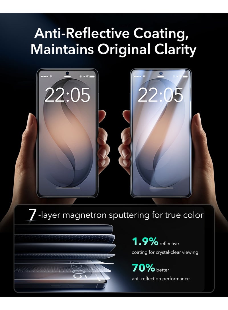 اي اس ار ESR 2 Pack 9H+ Glass for Samsung Galaxy S26 Ultra Screen Protector, Military-Grade Protection, Shatterproof, Anti-Reflective Coating, Armorite Ultra-Tough Tempered Glass with UltraFit Tray clear - Image 5