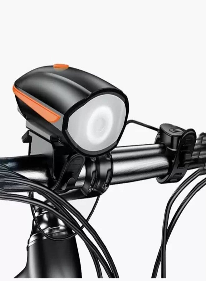 BLACKBELL USB Rechargeable 250 Lumen LED Front Light with 140 DB Horn, 3 Modes (Orange) - Image 2