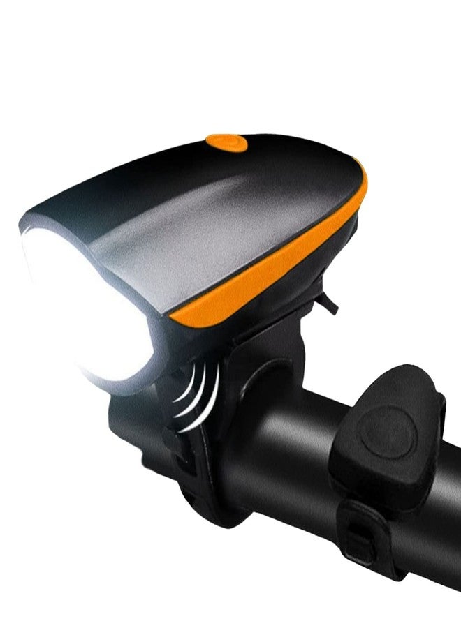 BLACKBELL USB Rechargeable 250 Lumen LED Front Light with 140 DB Horn, 3 Modes (Orange) - Image 1