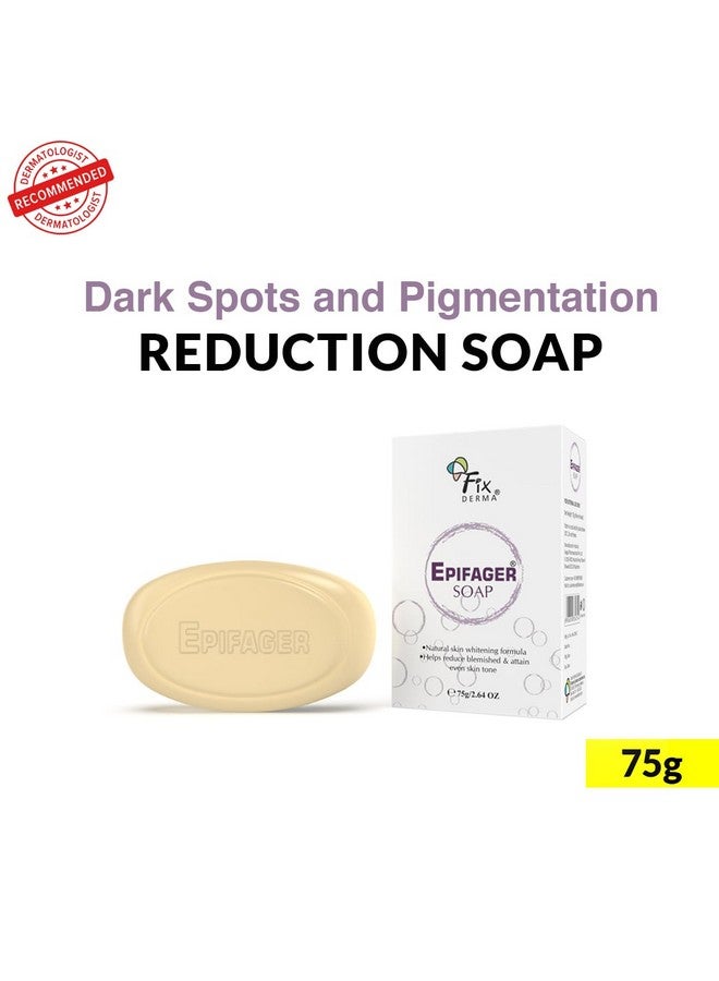 FIXDERMA Kojic Acid Soap, Epifager Soap | Skin Brightening & Skin Lightening Soap | Reduces The Appearance Of Dark Spots And Melasma, Non-Drying And Non-Comedogenic Formulation - 75Gm - Image 2