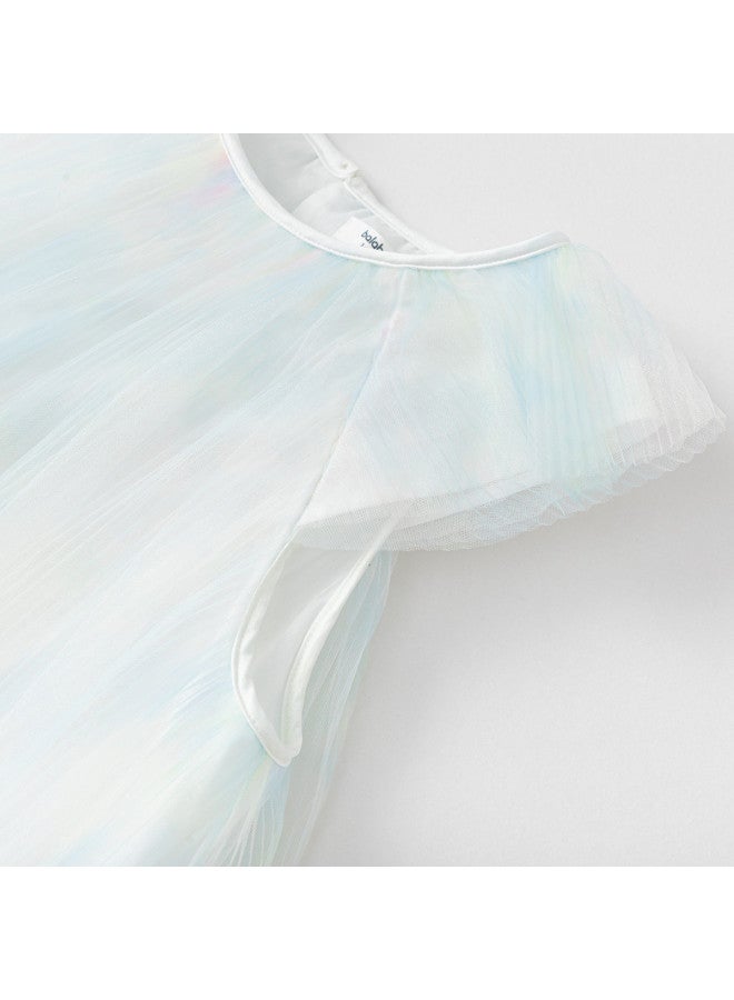 Balabala Girls' Dress 2025 New Summer Collection Sweet Gradient Tulle Dress For Big Girls - Image 5