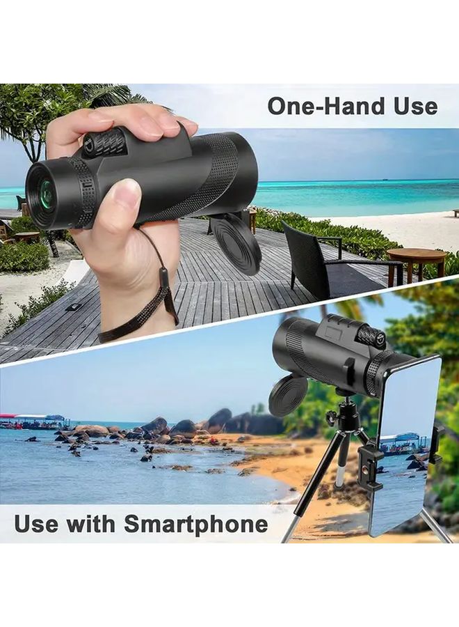 10x42 Monocular Telescope Black Dot Model With Tripod And Phone Holder For Outdoor - Image 4
