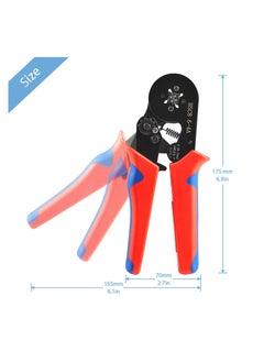 KASTWAVE Ferrule Crimping Tools Wire Pliers - 1250 PCS Wire Ferrules with Crimpers Pliers Kit for Electricians, Adjustable Ratchet Tools with Terminals Connectors 0.25-10 mm² (AWG 23-7)  - Image 2