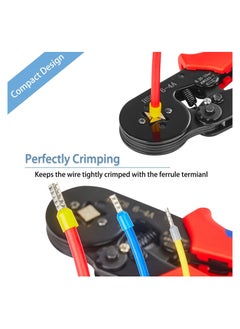 KASTWAVE Ferrule Crimping Tools Wire Pliers - 1250 PCS Wire Ferrules with Crimpers Pliers Kit for Electricians, Adjustable Ratchet Tools with Terminals Connectors 0.25-10 mm² (AWG 23-7)  - Image 4