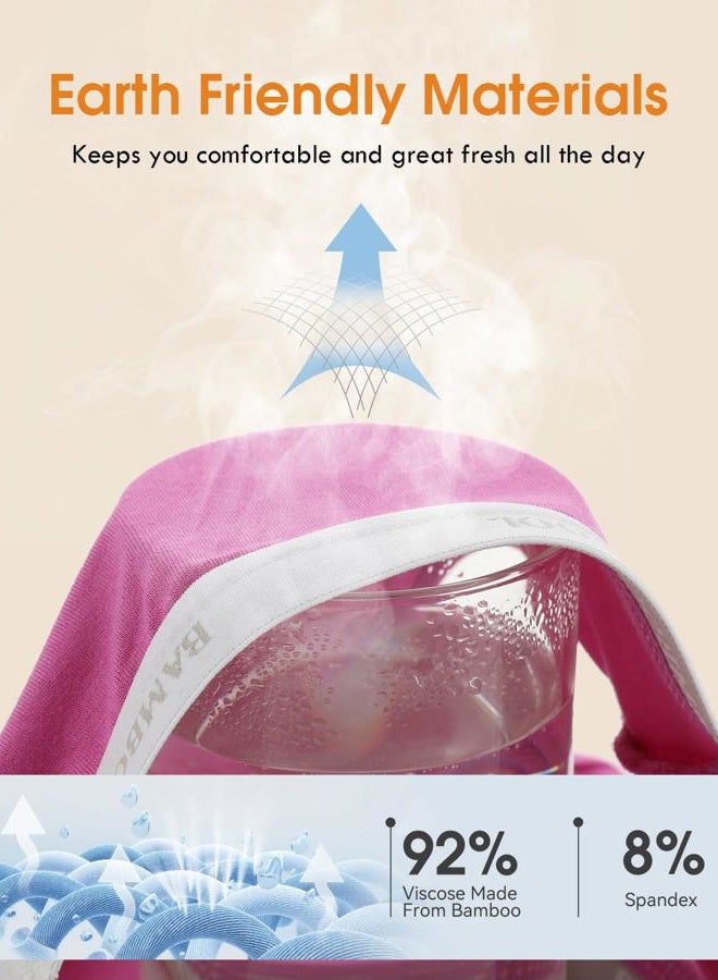 BAMBOO COOL Womens Underwear Soft Bikini High Cut Panties Stretch Moisture Wicking Panties for Women, 5-Pack - Image 3