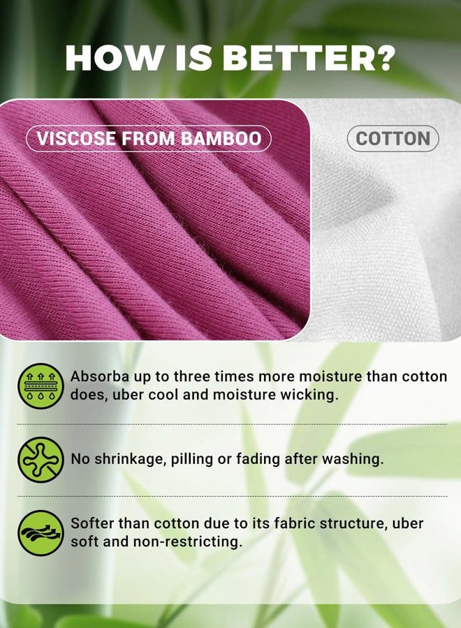 BAMBOO COOL Womens Underwear Soft Bikini High Cut Panties Stretch Moisture Wicking Panties for Women, 5-Pack - Image 4