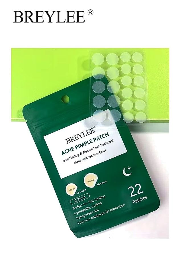 Breylee 22 Piece Invisible Acne Treatment Pimple Patch Set Clear Night Use - Image 1