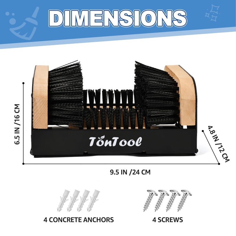 TonTool Boot Brush Scraper Outdoor - Boot Cleaner Brush Outdoor Heavy Duty - Heavy Duty Boot Scrubber - Image 2