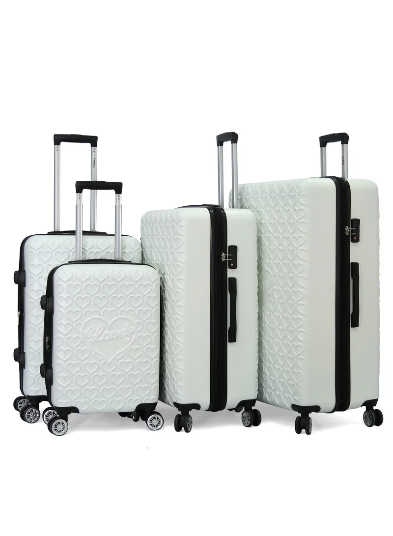فانكل Fancl Hardshell Luggage Trolley 4 pcs Set,Beige