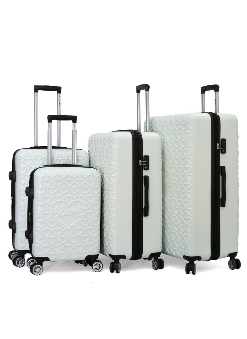 Fancl - Fancl Hardshell Luggage Trolley 4 pcs Set,Beige - Image 1