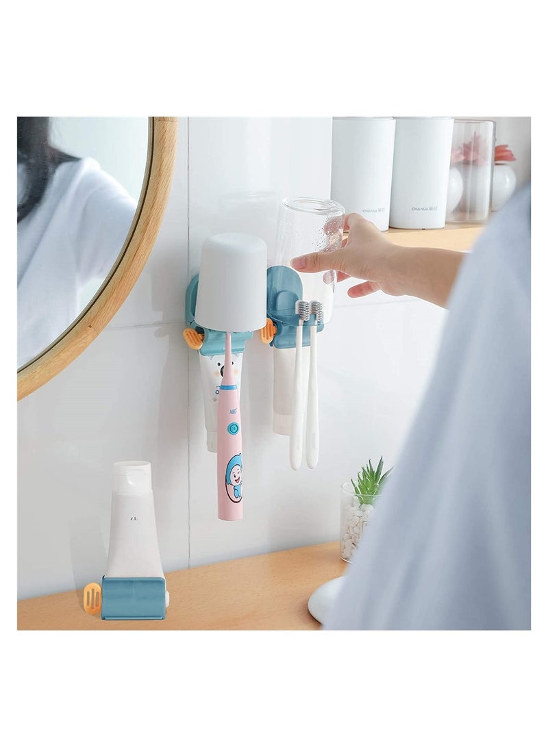 Excefore 2 Pack Toothbrush Holder for Bathroom Toothpaste Squeezer Family Washroom - Image 4