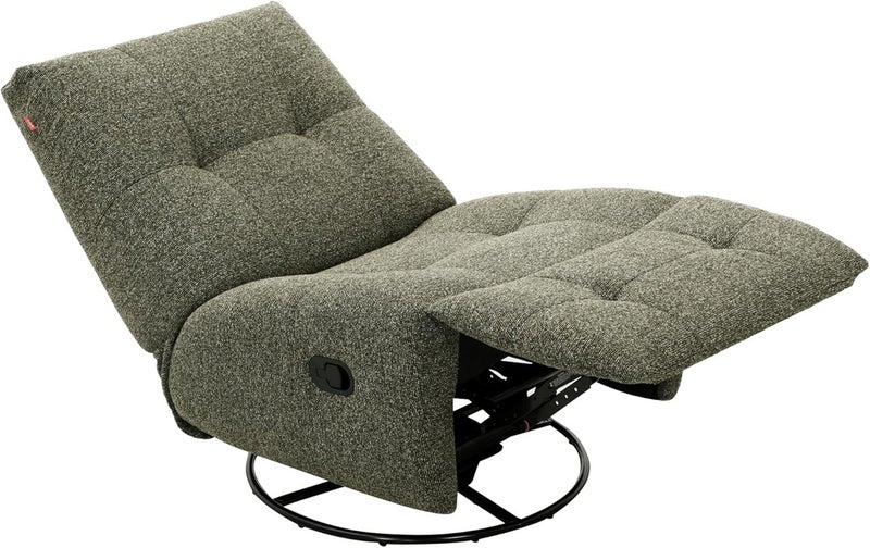 التيس كرسي استرخاء هزاز ودوار (زيتي) | Glider & Swivel Recliner Chair (Green) - Image 4