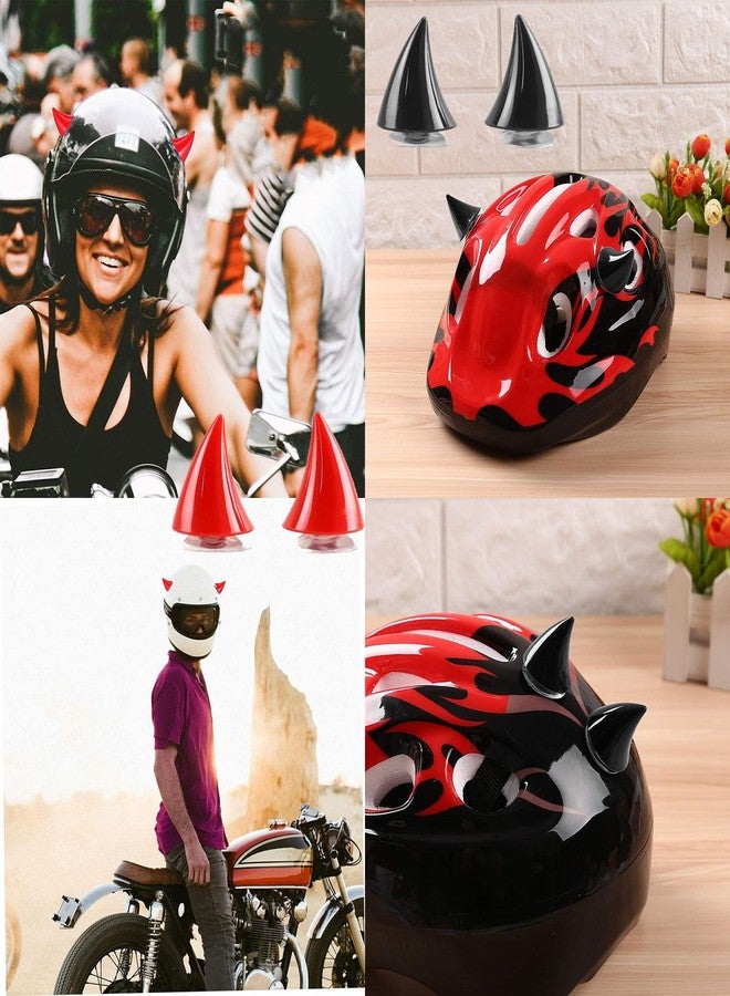 CHPINGN Motorcycle Horn Devil Horns,Motorcycle Helmet Accessories,Bike Helmet, Ski Accessories(Helmet Not Included) (Red 1) - Image 4