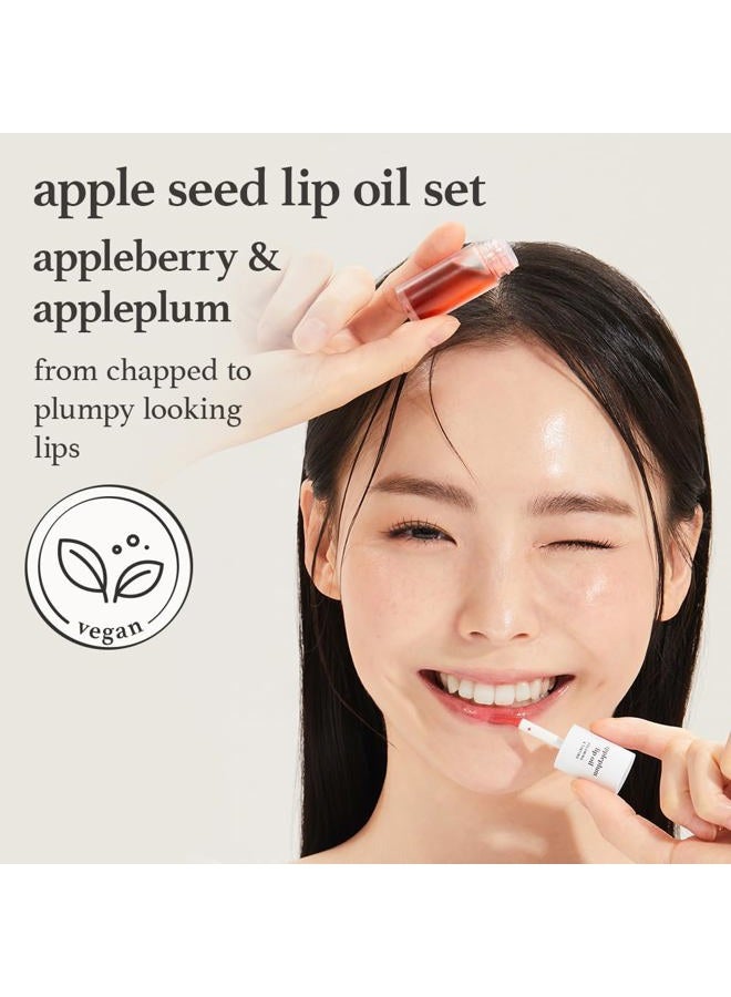 NOONI مجموعة زيت الشفاه الكورية - تفاح التوت وتفاح البرقوق | يدوم طويلاً، مرطب، ممتلئ، منشط للشفاه الجافة، مقاوم للماء، لا يتقشر 0.12 أونصة سائلة × 2ea - Image 3
