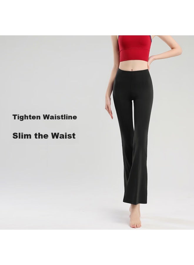 Liberal Free Style Women's High-waist Yoga Flared Pants Lifting Nude Feeling Slimming Sports Wide-leg Pilates Outdoor Running Fitness Bootcut Pants - Image 2