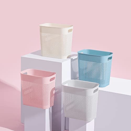UUJOLY Plastic Trash Can Wastebasket, Garbage Container Basket for Bathrooms, Kitchens, Offices, Kids Rooms (Pink, 3 Gallon), 1 Pack - Image 5