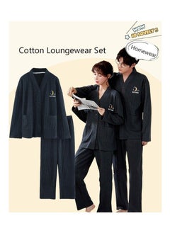 NIBEMINENT Couple Pajamas Set Long Sleeves Sleepwear for Men and Women Cute Plus Size Loungewear Spring Autumn Home Clothes Gift Boyfriend Girlfriend Husband Wife  - Image 5