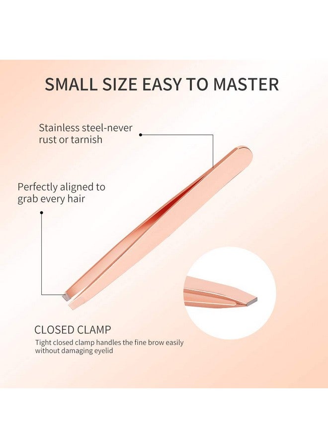 كالاري أداة تركيب الرموش الصناعية من أروينر، مكونة من 3 قطع، ومقص لتركيب الرموش الصناعية (لون ذهبي وردي) - Image 4