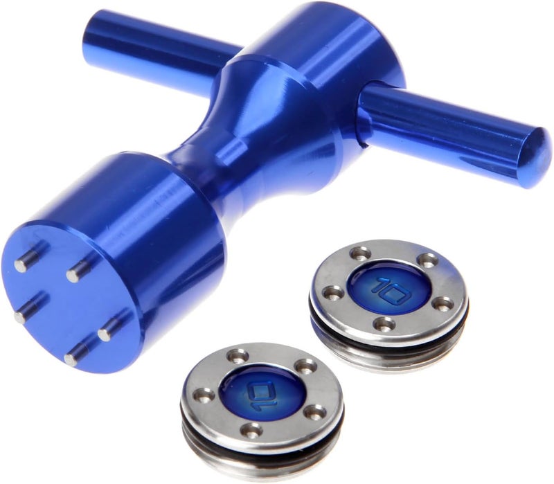 MUXSAM 2Pcs Golf Putter Blue Weights & Blue Wrench Tool Kit,(5g/10g/15g/20g/25g) for Titleist Scotty Cameron Putters - Image 2