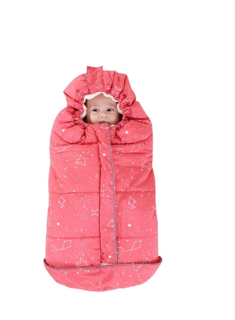 Excefore Stroller Sleeping Bag, Stroller Footmuff, Autumn Winter Thickened Baby Sleeping Bag, Windproof and Kickproof Quilt Baby Blanket,  for Cart, Indoor Outdoor Holding 102 * 57CM for Babies 0-36 Months - Image 3