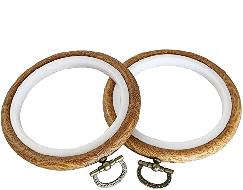 Longdex Embroidery Hoop Ring 2PCS 4 Inch Round Embroidery Hoop Cross Stitch Display Circle Frames for Sewing and Ornaments - Image 3