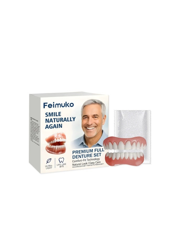 Feimuko Comfortable Fit, Natural Look, Easy Care - Professional Dental Resin Denture Repair & Refinement Kit. - Image 1