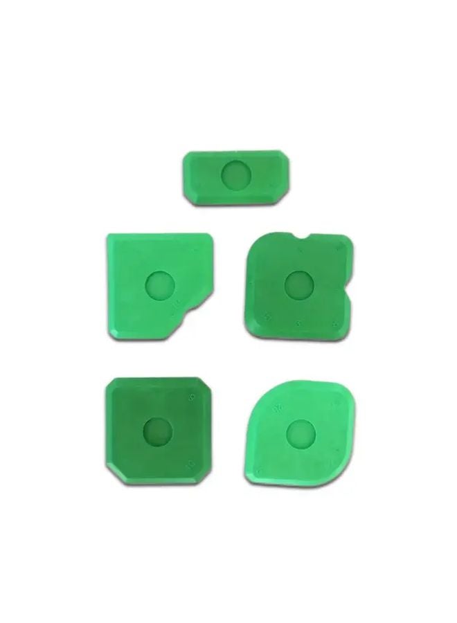 5pcs Green Grouting Kit Heavy Duty Sealant Scraper Smoothing Trowel DIY Shower Installation Set - Image 1