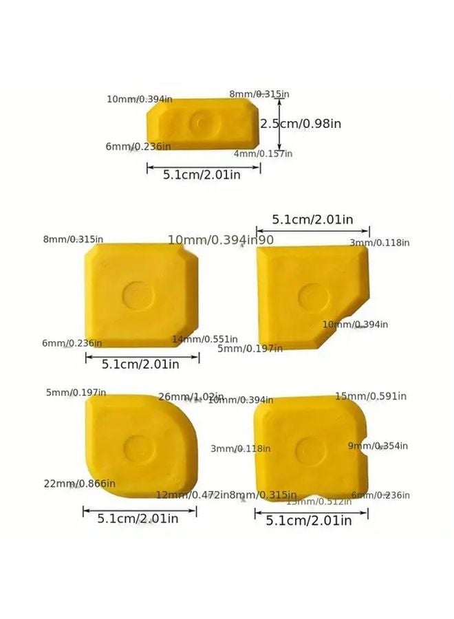 5pcs Green Grouting Kit Heavy Duty Sealant Scraper Smoothing Trowel DIY Shower Installation Set - Image 3