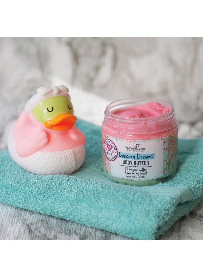Bella and Bear كريم زبدة الجسم من Bella & Bear Unicorn Dreams للعناية بالبشرة، نباتي، خالٍ من القسوة، مرطب ومرطب للبشرة، جميع أنواع البشرة - Image 4
