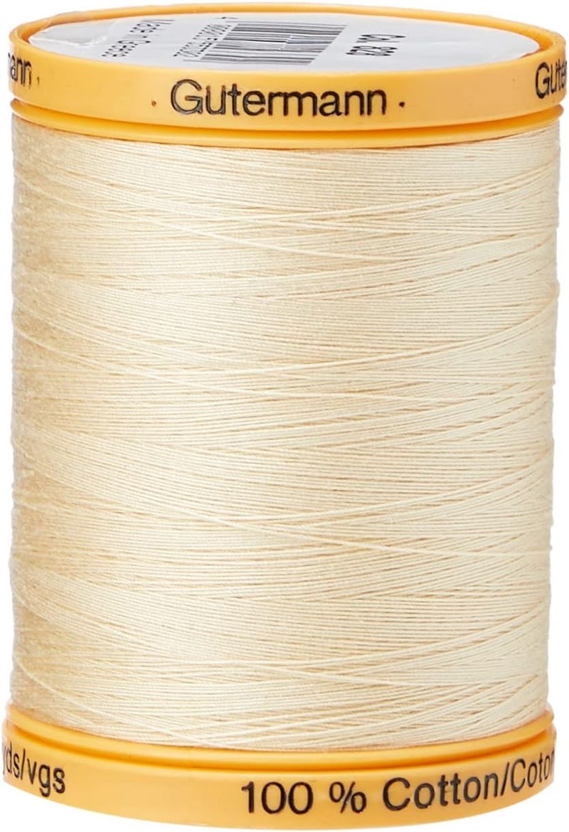 Gtermann Gutermann Natural Cotton Thread Solids 876 Yards-Vanilla Cream - Image 1
