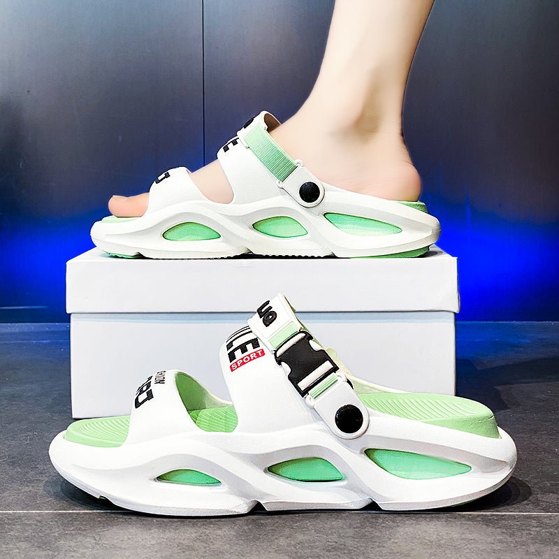 Slippers Men'S Summer Sports Thick Sole Dung Feeling Outwear Casual Boys Driving To Work Dual-Use Drifting Beach Sandals - Image 3