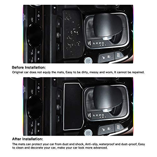 SKTU for 2020-2025 Kia Soul Soul EV Door Slot Mat Non-Slip Interior Door Groove Gate Pad Fit for 2020-2025 Kia Soul Door Compartment Cup Center Console Liners Car Accessory Decoration - Image 3